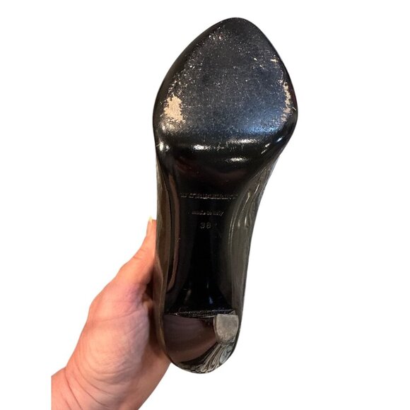 Burberry Patent Leather Brown Closed Toe Size 38 European Pre-Owned Good Cond - Picture 6 of 11